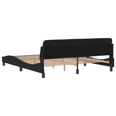 vidaXL Bed Frame without Mattress Black 180x200 cm Super King Velvet