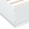 vidaXL Bed Frame with LED without Mattress White 200x200 cm