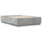 vidaXL Bed Frame with LED without Mattress Concrete Grey 160x200 cm