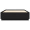 vidaXL Bed Frame with LED without Mattress Black 150x200 cm King Size