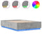 vidaXL Bed Frame with LED without Mattress Concrete Grey 150x200 cm King Size