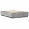 vidaXL Bed Frame with LED without Mattress Concrete Grey 150x200 cm King Size