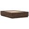 vidaXL Bed Frame with LED without Mattress Brown Oak 150x200 cm King Size
