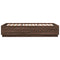 vidaXL Bed Frame with LED without Mattress Brown Oak 150x200 cm King Size