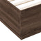 vidaXL Bed Frame with LED without Mattress Brown Oak 150x200 cm King Size