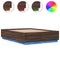vidaXL Bed Frame with LED without Mattress Brown Oak 140x200 cm