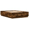 vidaXL Bed Frame with LED without Mattress Smoked Oak 120x200 cm