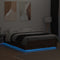 vidaXL Bed Frame with LED without Mattress Brown Oak 120x200 cm