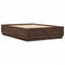 vidaXL Bed Frame with LED without Mattress Brown Oak 120x200 cm