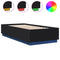 vidaXL Bed Frame with LED without Mattress Black 100x200 cm