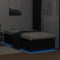 vidaXL Bed Frame with LED without Mattress Black 100x200 cm