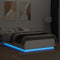 vidaXL Bed Frame with LED without Mattress White 135x190 cm Double