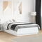 vidaXL Bed Frame with LED without Mattress White 135x190 cm Double