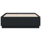 vidaXL Bed Frame with LED without Mattress Black 135x190 cm Double