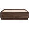 vidaXL Bed Frame with LED without Mattress Brown Oak 135x190 cm Double