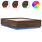 vidaXL Bed Frame with LED without Mattress Brown Oak 120x190 cm Small Double