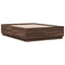 vidaXL Bed Frame with LED without Mattress Brown Oak 120x190 cm Small Double