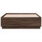 vidaXL Bed Frame with LED without Mattress Brown Oak 120x190 cm Small Double