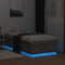 vidaXL Bed Frame with LED without Mattress Grey Sonoma 90x190 cm Single