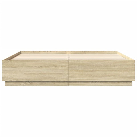 vidaXL Bed Frame without Mattress Sonoma Oak 200x200 cm