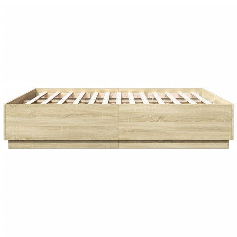 vidaXL Bed Frame without Mattress Sonoma Oak 200x200 cm