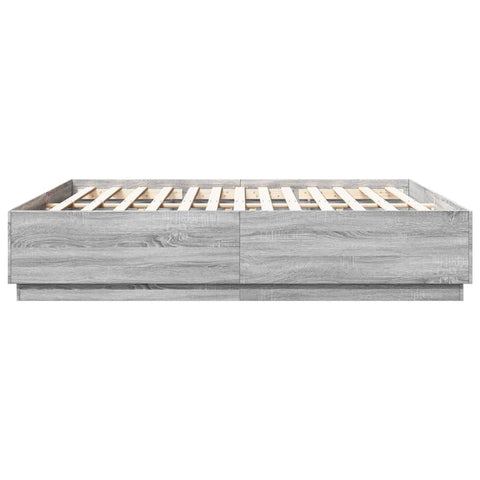 vidaXL Bed Frame without Mattress Grey Sonoma 200x200 cm
