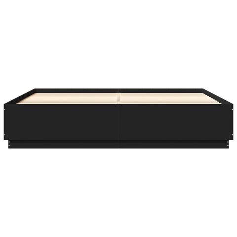 vidaXL Bed Frame without Mattress Black 180x200 cm Super King