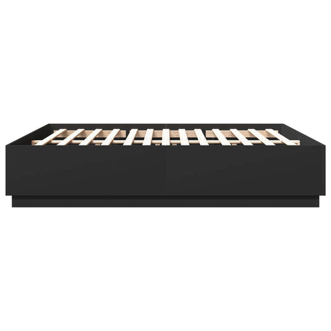 vidaXL Bed Frame without Mattress Black 180x200 cm Super King
