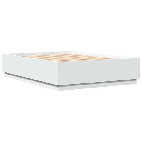 vidaXL Bed Frame without Mattress White 150x200 cm King Size
