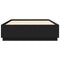 vidaXL Bed Frame without Mattress Black 150x200 cm King Size