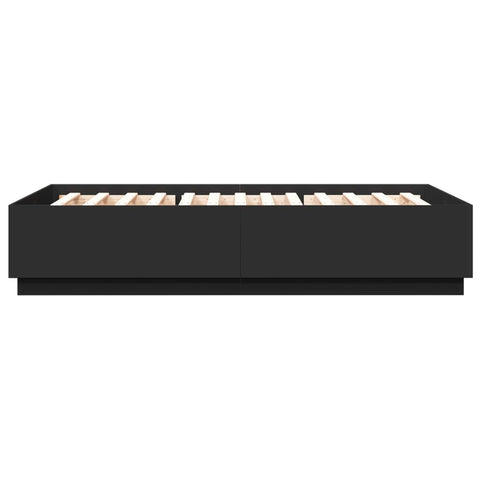 vidaXL Bed Frame without Mattress Black 150x200 cm King Size