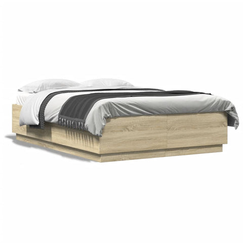 vidaXL Bed Frame without Mattress Sonoma Oak 150x200 cm King Size
