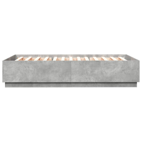 vidaXL Bed Frame without Mattress Concrete Grey 150x200 cm King Size