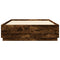 vidaXL Bed Frame without Mattress Smoked Oak 150x200 cm King Size
