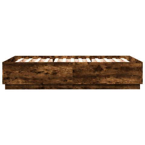 vidaXL Bed Frame without Mattress Smoked Oak 150x200 cm King Size