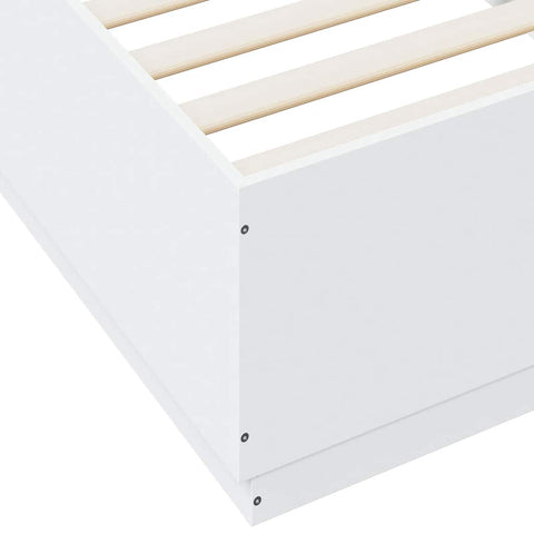 vidaXL Bed Frame without Mattress White 100x200 cm