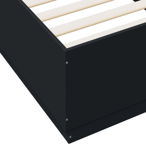 vidaXL Bed Frame without Mattress Black 90x200 cm