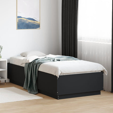 vidaXL Bed Frame without Mattress Black 90x200 cm
