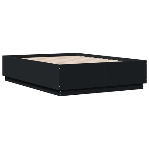 vidaXL Bed Frame without Mattress Black 140x190 cm