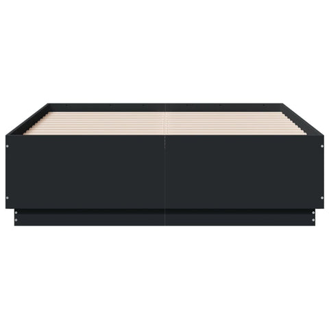 vidaXL Bed Frame without Mattress Black 140x190 cm