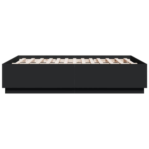 vidaXL Bed Frame without Mattress Black 140x190 cm