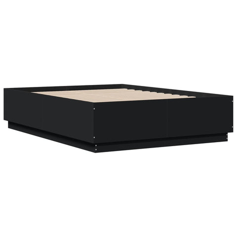 vidaXL Bed Frame without Mattress Black 140x190 cm