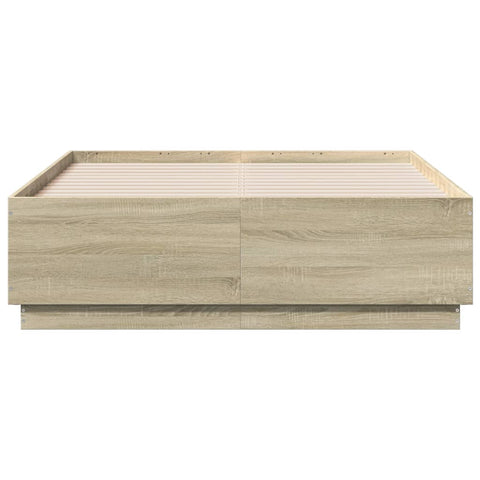 vidaXL Bed Frame without Mattress Sonoma Oak 140x190 cm