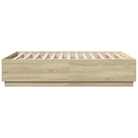vidaXL Bed Frame without Mattress Sonoma Oak 140x190 cm