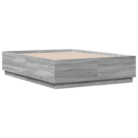 vidaXL Bed Frame without Mattress Grey Sonoma 140x190 cm