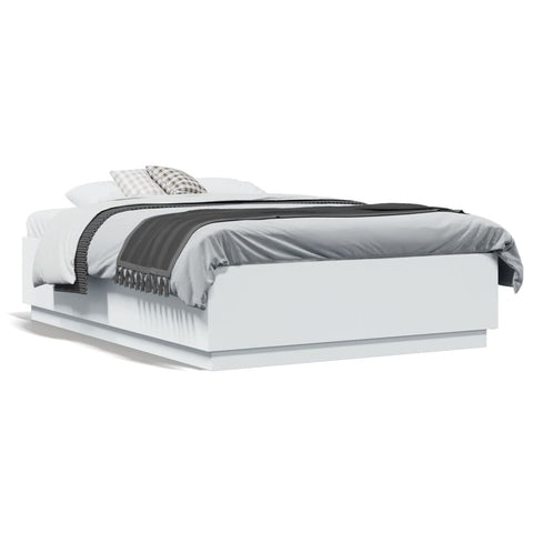 vidaXL Bed Frame without Mattress White 135x190 cm Double