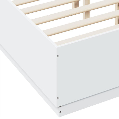 vidaXL Bed Frame without Mattress White 135x190 cm Double