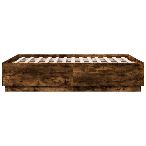 vidaXL Bed Frame without Mattress Smoked Oak 135x190 cm Double