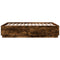vidaXL Bed Frame without Mattress Smoked Oak 135x190 cm Double