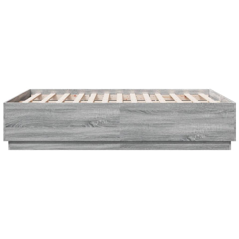 vidaXL Bed Frame without Mattress Grey Sonoma 135x190 cm Double